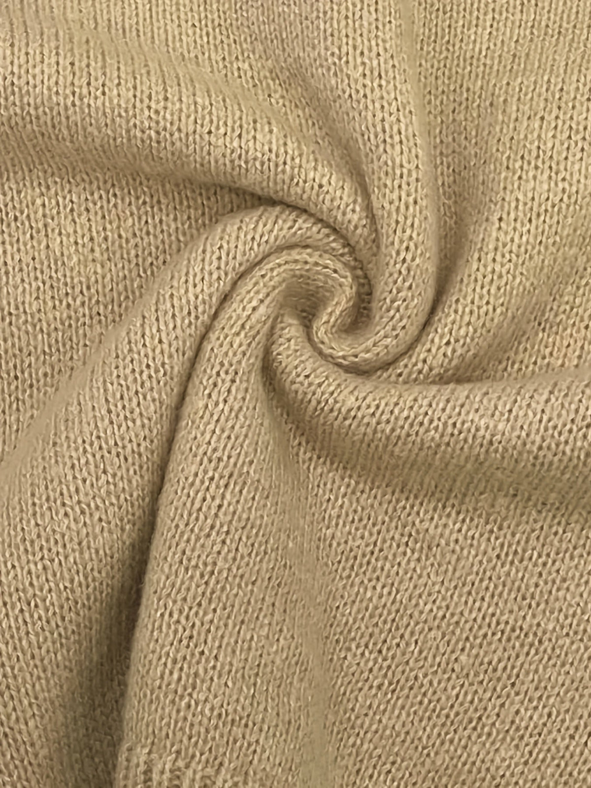 Strikket sweater med høj hals og nordisk mønster til damer