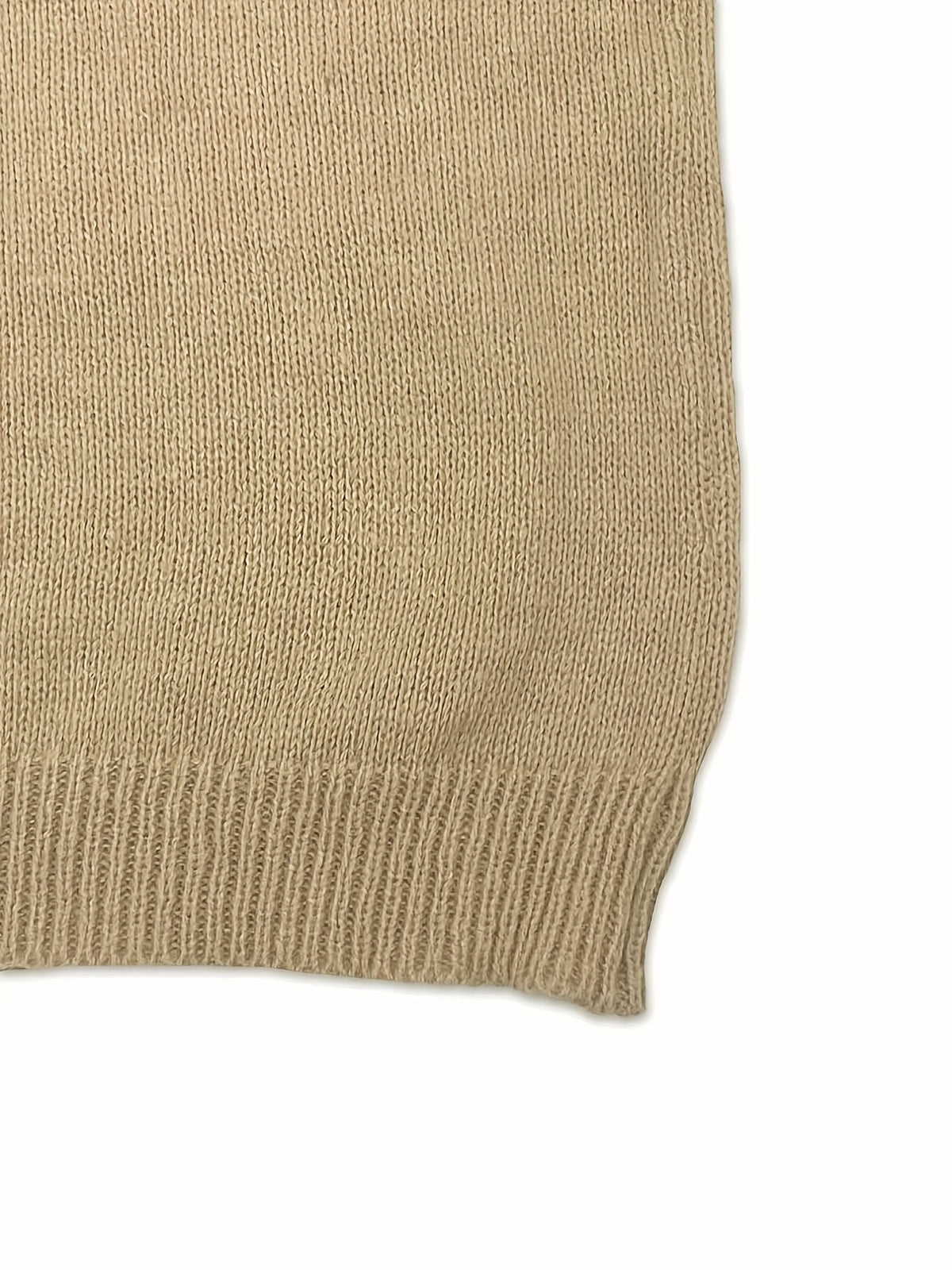 Strikket sweater med høj hals og nordisk mønster til damer