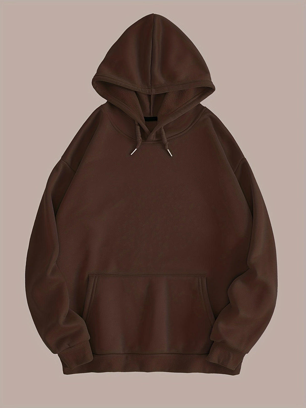 Hoodie til damer med hætte, kængurulomme og lange ærmer