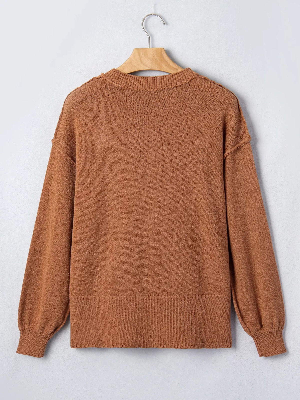 Julesweater dame med pepperkagemand og rund hals, oversized pasform