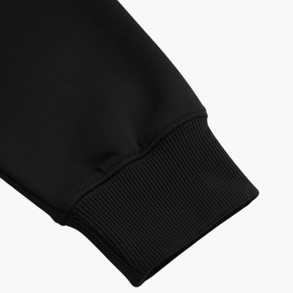 Julesweater til mænd med rund hals, ribkant og afslappet pasform samt julemotiv med tekst