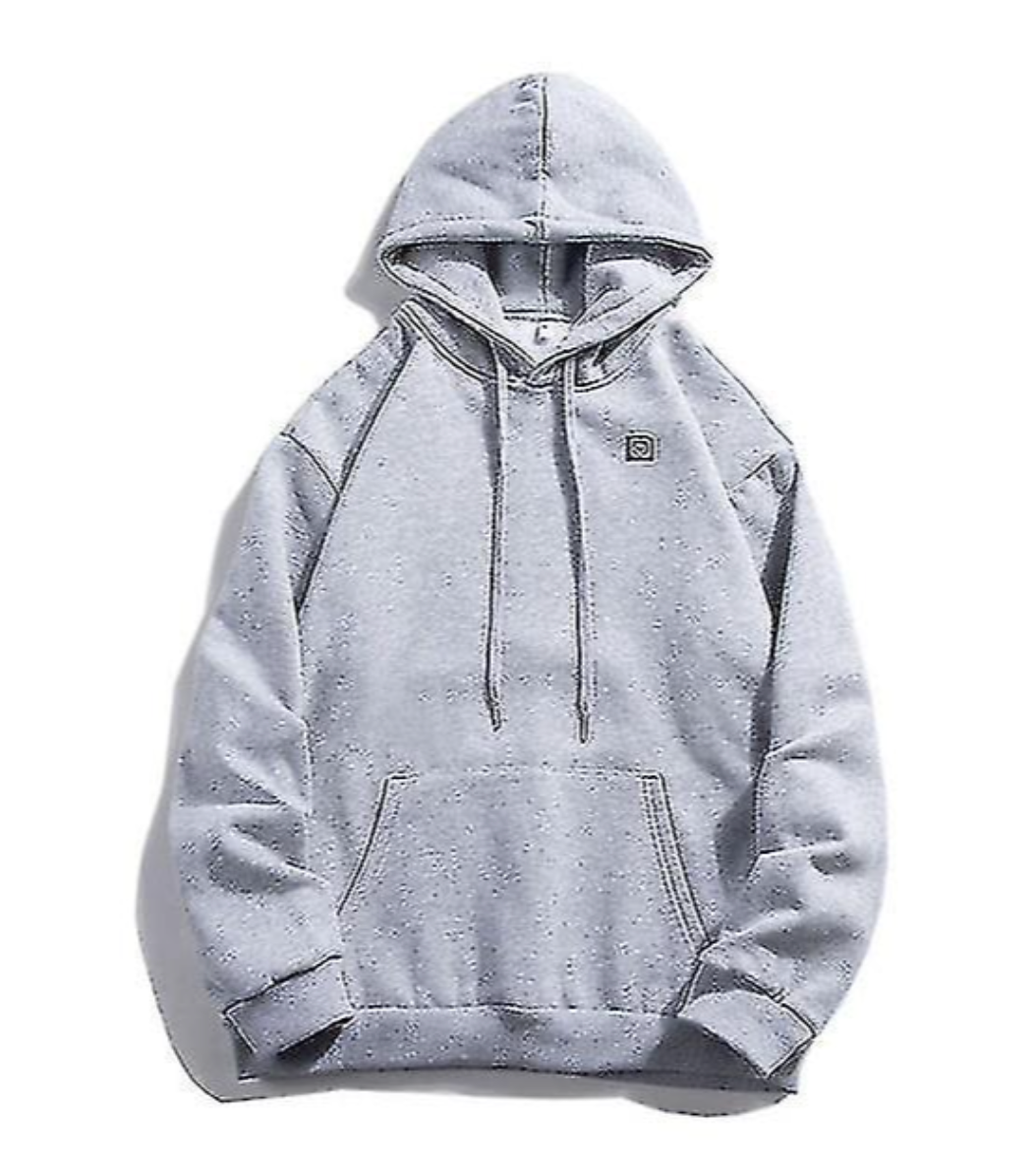 Hoodies mænd opvarmet med USB, hætte og kængurulomme