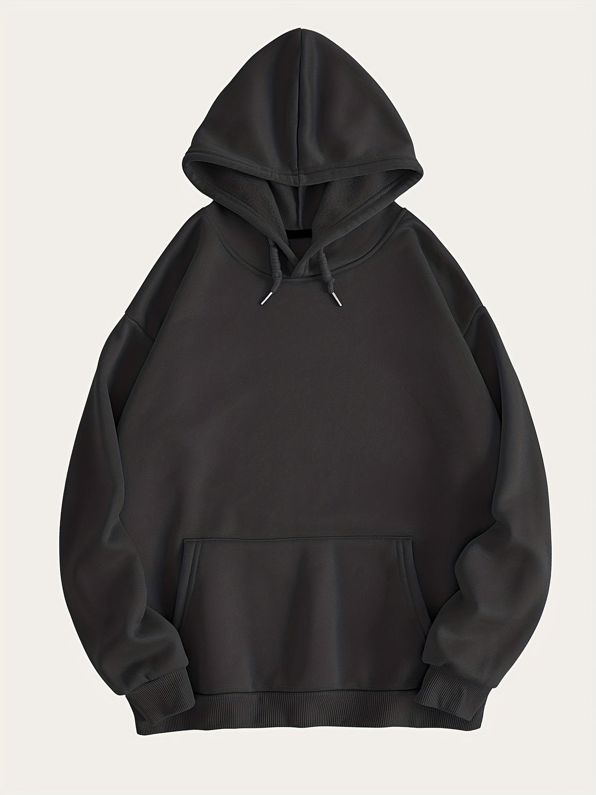 Hoodie til damer med hætte, kængurulomme og lange ærmer