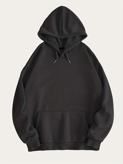 Hoodie til damer med hætte, kængurulomme og lange ærmer