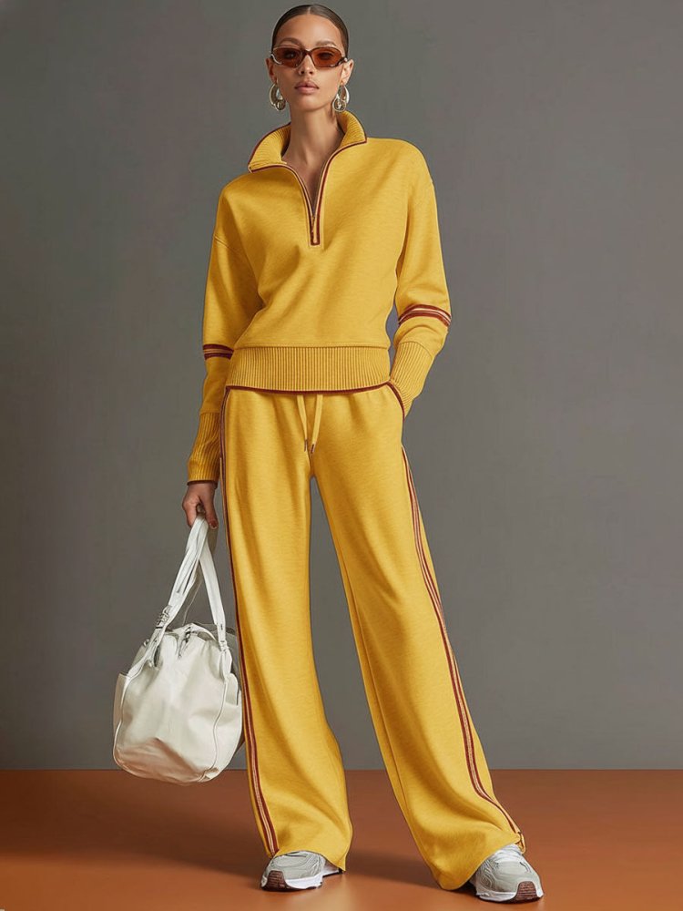 Elegancki Komplet Damski Diana – Luźny Dres Damski Komplet z Szerokimi Nogawkami i Stylowym Topem 2