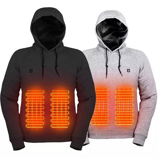 Hoodies mænd opvarmet med USB, hætte og kængurulomme